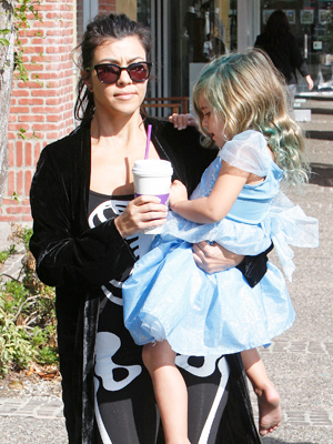 Celebrities parents kids face masks Halloween