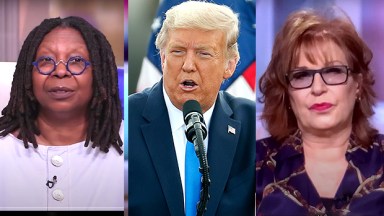 Whoopi Goldberg, Joy Behar, Donald Trump