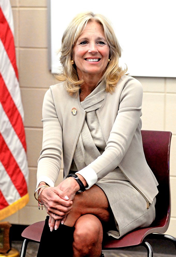 Jill Biden Visits a Middle School