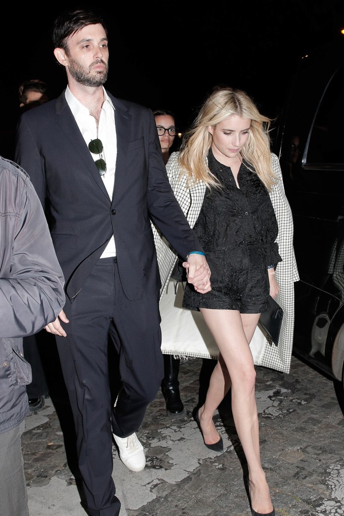 Emma Roberts and Cade Hudson at Paris Fashion Week