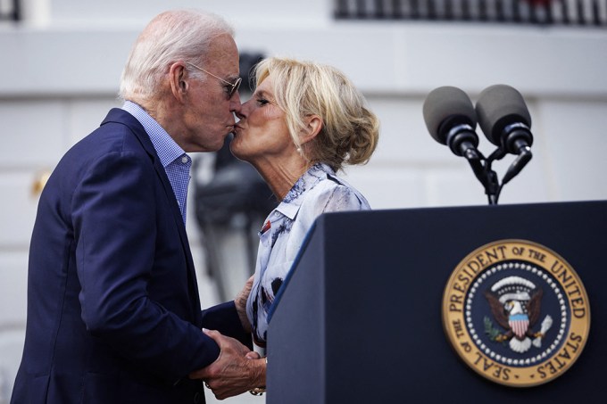 Joe & Jill Biden Kiss On July 4th