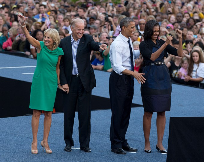 Joe Biden & Jill Biden At A 2012 Campaign Event