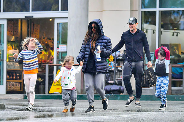 Megan Fox & Brian Austin Green & their kids 