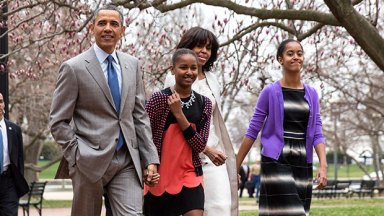 Barack Obama, Michelle Obama, Malia Obama, Sasha Obama