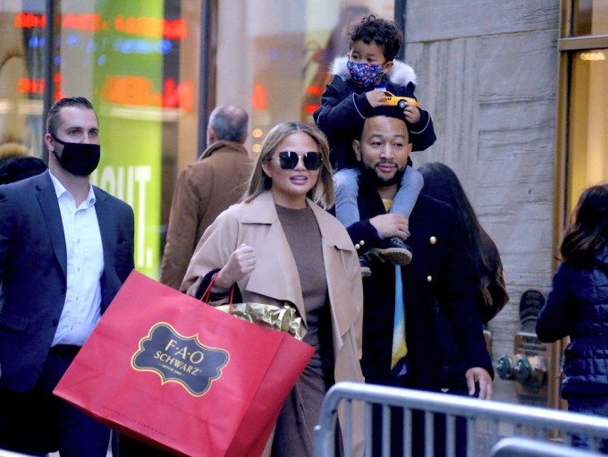 John Legend & Chrissy Teigen Get Toys