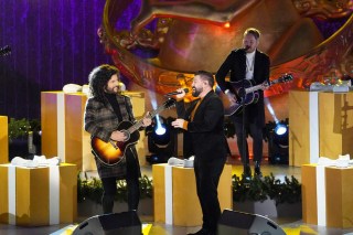 CHRISTMAS IN ROCKEFELLER CENTER -- 2020 -- Pictured: (l-r) Dan + Shay, Dan Smyers and Shay Mooney -- (Photo by: Heidi Gutman/NBC)