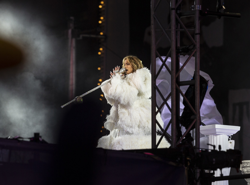 Jennifer Lopez performs on stage during 2021 New Year celebration on Times Square in New York on December 31, 2020. (Photo by Lev Radin/Sipa USA)(Sipa via AP Images)