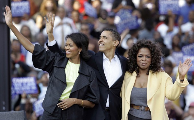 Barack & Michelle Obama With Oprah