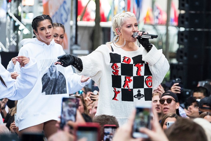 Christina Aguilera Performs On NBC’s Today Show In 2018