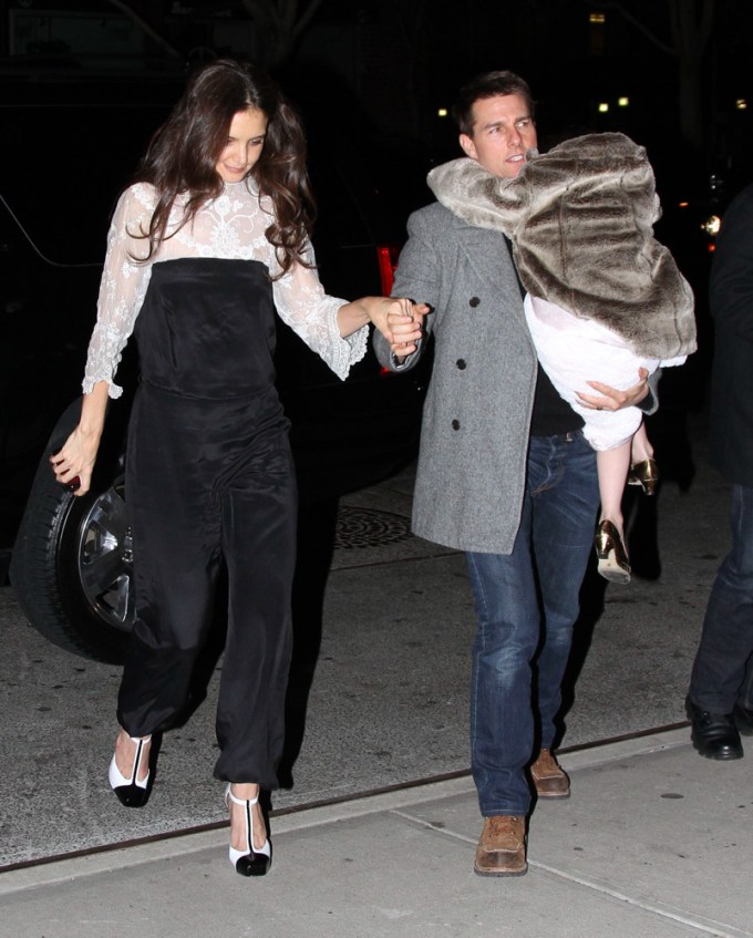 Tom Cruise and Katie Holmes on an outing with their daughter Suri