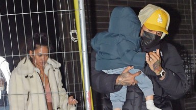 Chris Brown & son Aeko