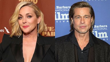 Jane Krakowski and Brad Pitt