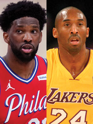 Joel Embiid and Kobe Bryant