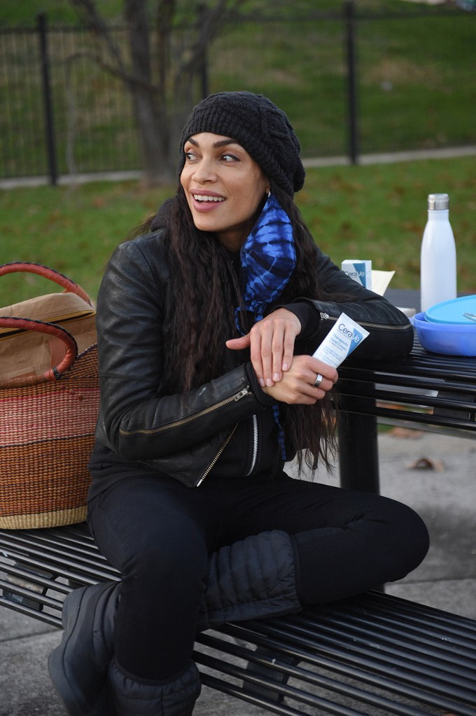 Rosario Dawson in the Park in Newark