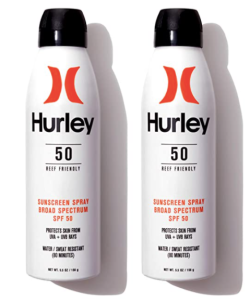 Hurley waterproof sunscreen