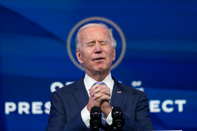 Joe Biden Speaks At The Queen Theater