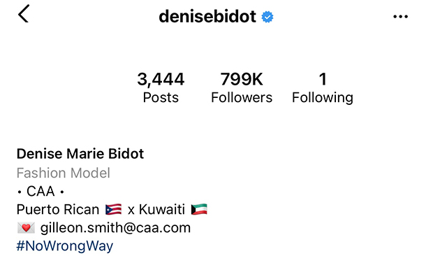 Denise Bidot Instagram