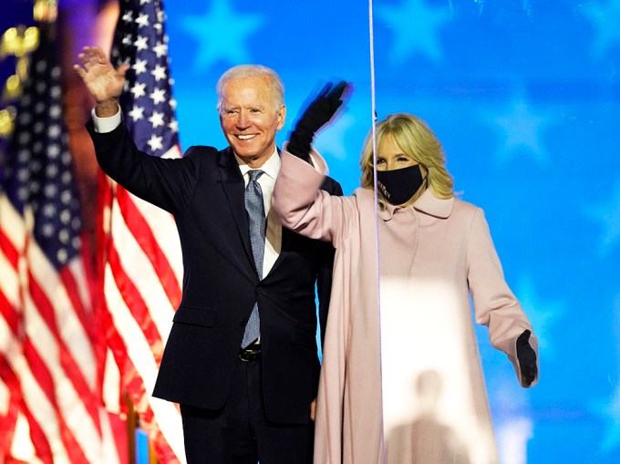 Joe Biden Rocks Pink Swing Coat