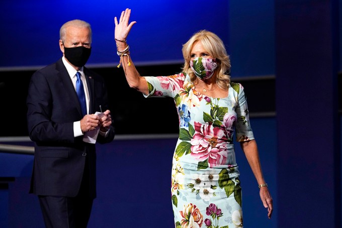 Jill Biden in Dolce & Gabbana & Matching Mask