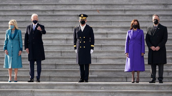 Joe Biden, Dr. Jill Biden & Kamala Harris with Doug Emhoff