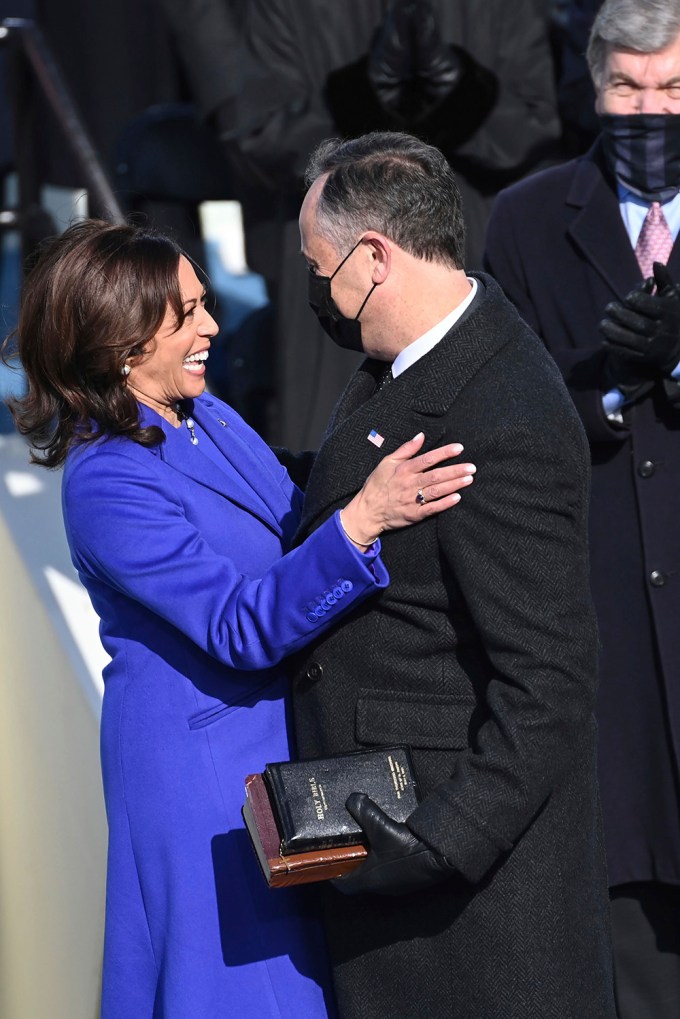 Kamala Hugs Her Husband