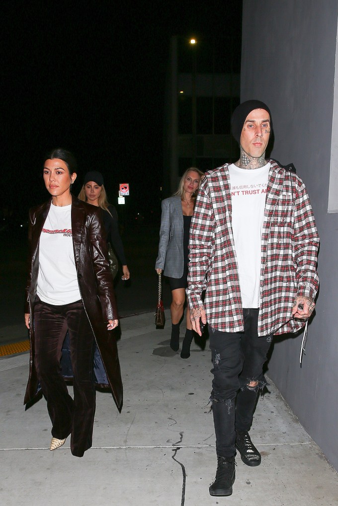 Kourtney Kardashian & Travis Barker In WeHo In 2018