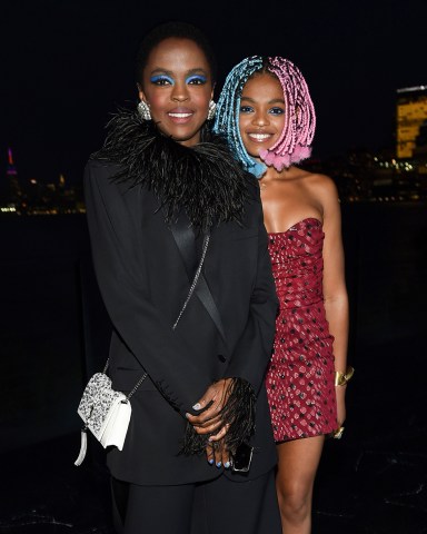 Lauryn Hill, Selah Marley. Singer Lauryn Hill, left, and daughter Selah Marley attend the Saint Laurent Spring/Summer 2019 Menswear Collection at Liberty State Park, in New Jersey
Saint Laurent Spring/Summer 2019 Menswear Collection, Jersey City, USA - 06 Jun 2018