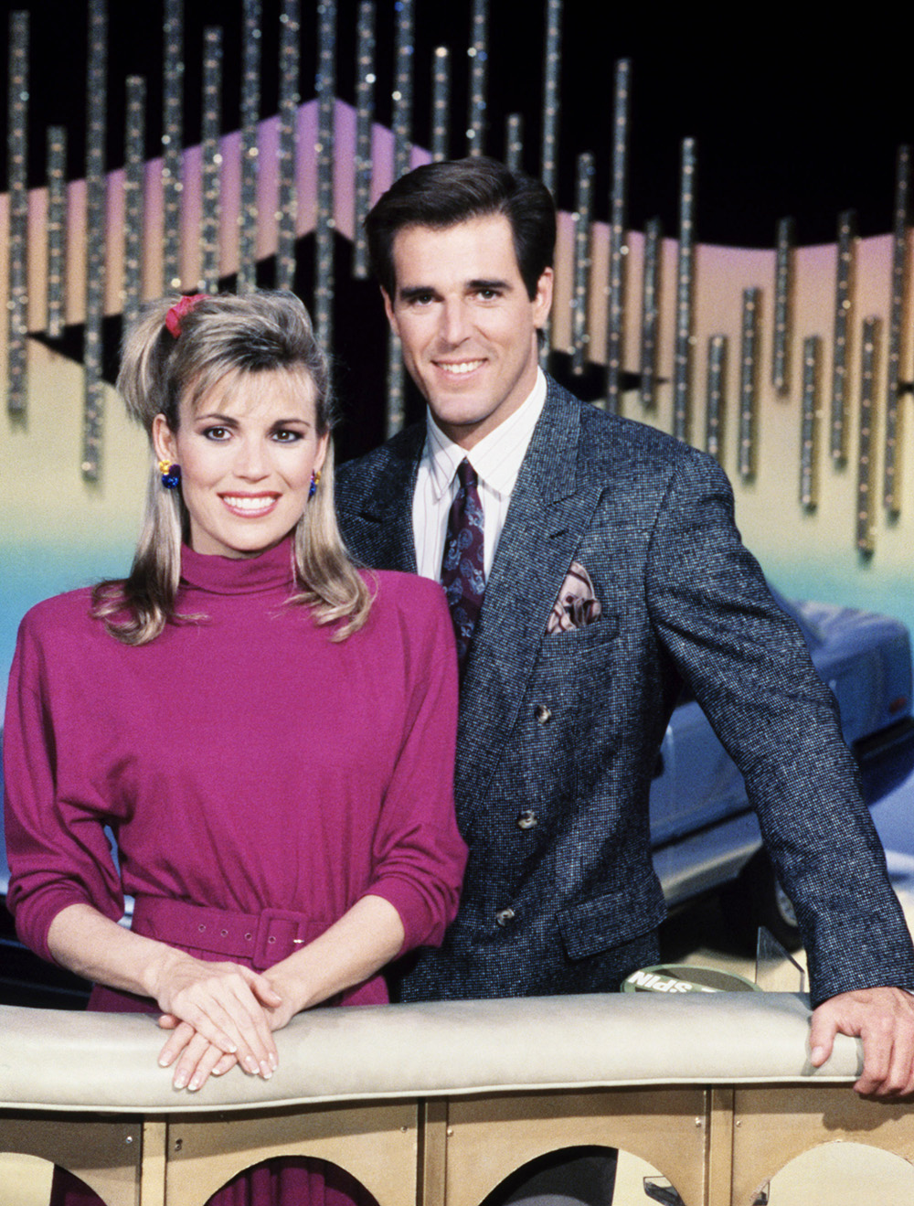 WHEEL OF FORTUNE, from left: Vanna White, Rolf Benirschke, (1989), 1975-, ©ABC/courtesy Everett Coll