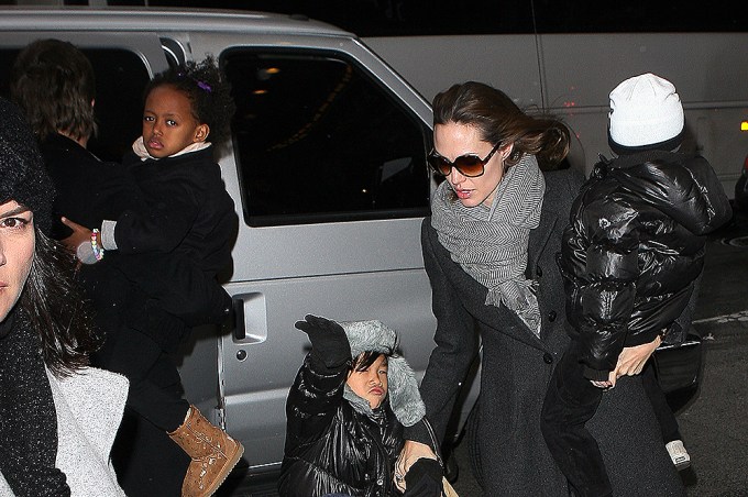 Zahara & Her Siblings Visit Broadway in 2010