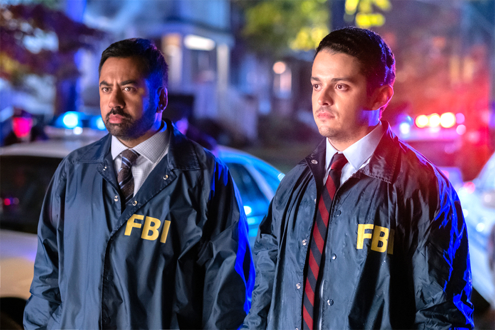 "The Silence Is Over"-- CLARICE, from acclaimed executive producers Alex Kurtzman and Jenny Lumet, and starring Rebecca Breeds (“Pretty Little Liars”) in the title role, is a deep dive into the untold personal story of FBI Agent Clarice Starling as she returns to the field in 1993, one year after the events of “The Silence of the Lambs.” Brilliant and vulnerable, Clarice’s bravery gives her an inner light that draws monsters and madmen to her. However, her complex psychological makeup that comes from a challenging childhood empowers her to begin to find her voice while working in a man’s world, as well as escape the family secrets that have haunted her throughout her life. Series premieres Thurs. Feb. 11 (10:00-11:00 PM, ET/PT) on the CBS Television Network.Pictured (L-R)  Kal Penn as Shaan Tripathi and Lucca de Oliveira as Tomas Esquivel Photo: Brooke Palmer ©2020 CBS Broadcasting Inc. All Rights Reserved