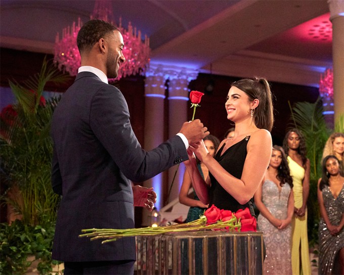 Matt James Giving Rachael Kirkconnell A Rose