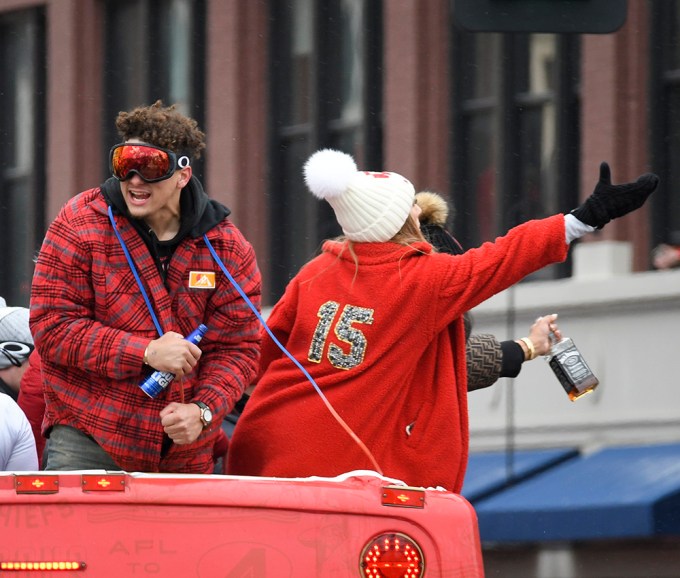 Patrick Mahomes & Brittany Matthews at the Super Bowl Parade