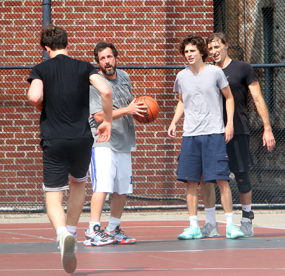 Timothee Chalamet Adam Sandler Basketball SS