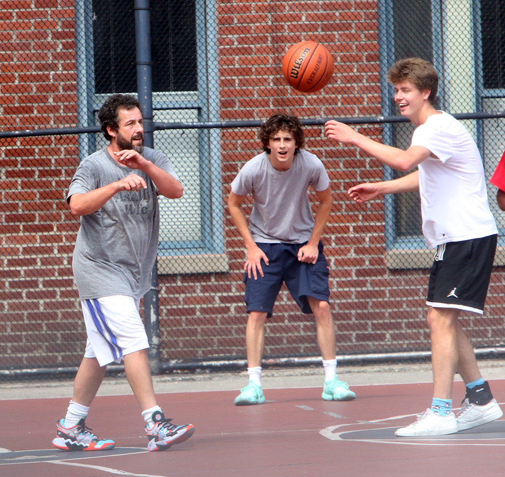 Timothee Chalamet Adam Sandler Basketball SS