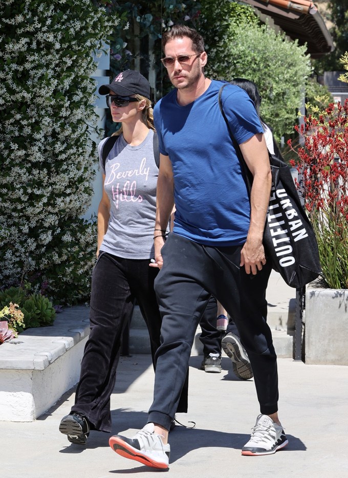 Paris Hilton & Carter Reum Go For A Walk