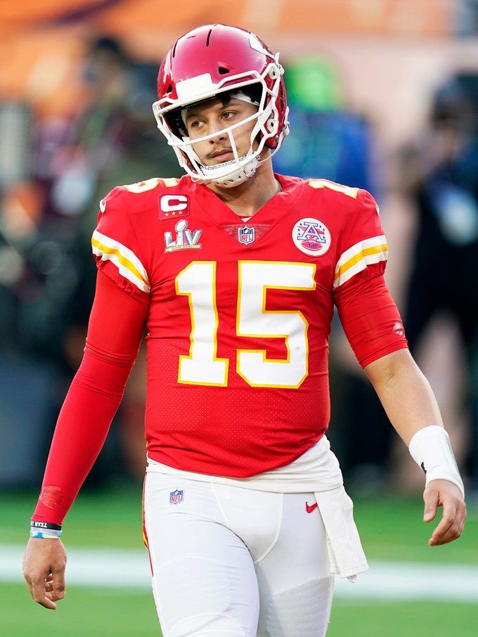 Patrick Mahomes on the field