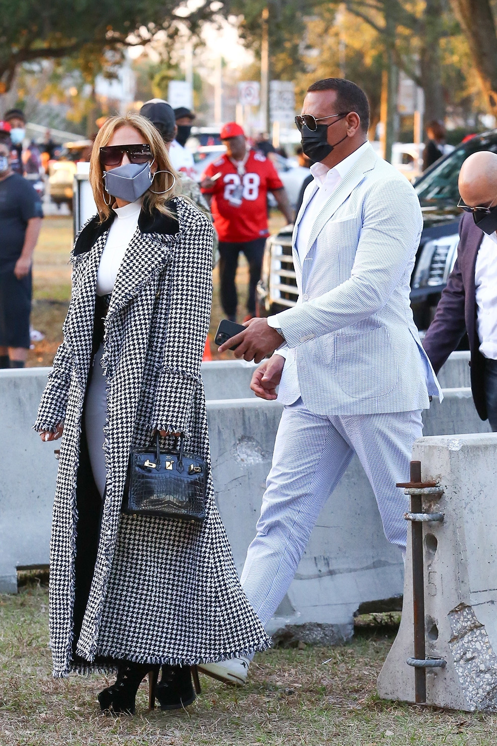 *EXCLUSIVE* Jennifer Lopez and Alex Rodriguez seen arriving at the Super Bowl in Tampa