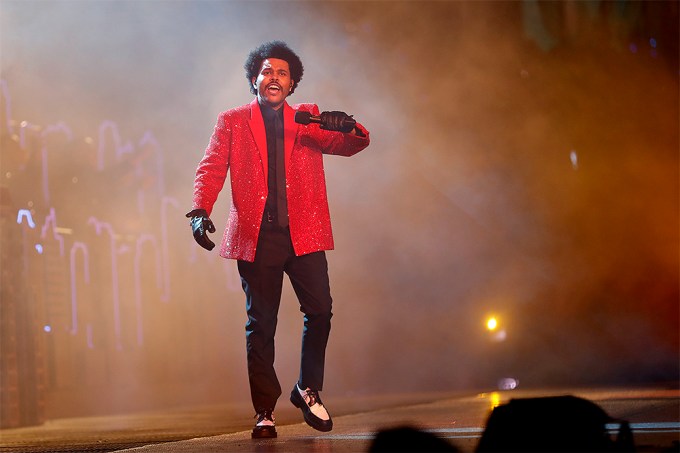 The Weeknd In Red Blazer