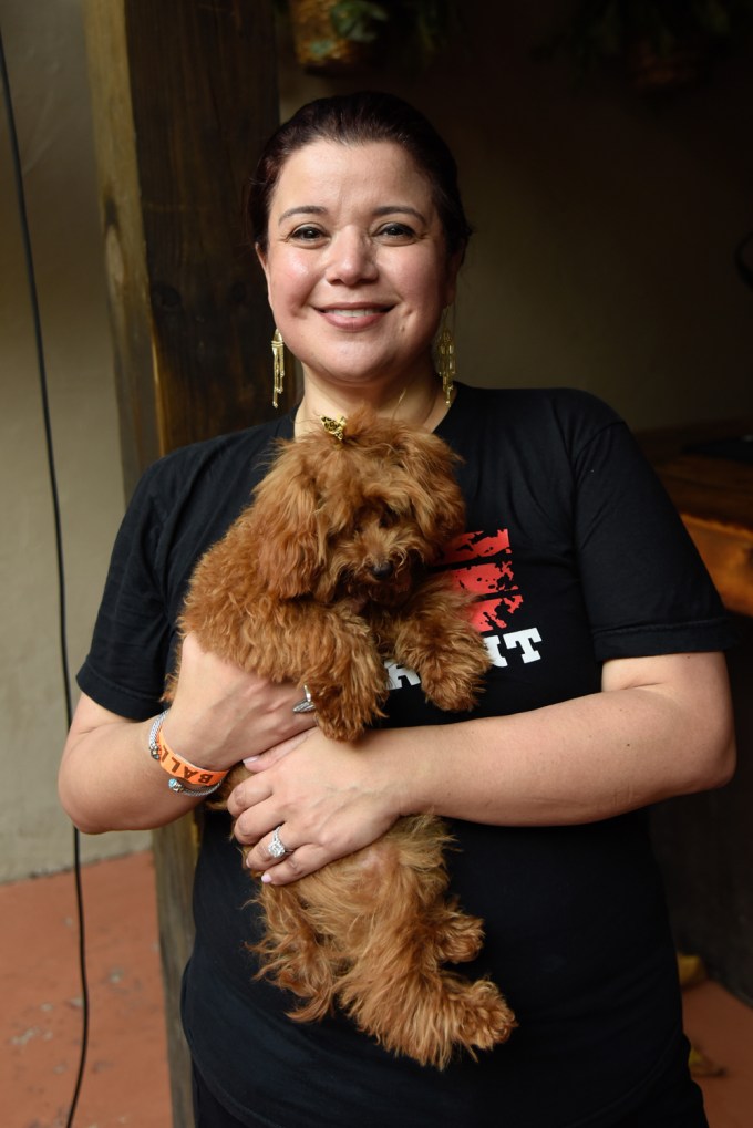 Ana Navarro Cuddles with Her Dog