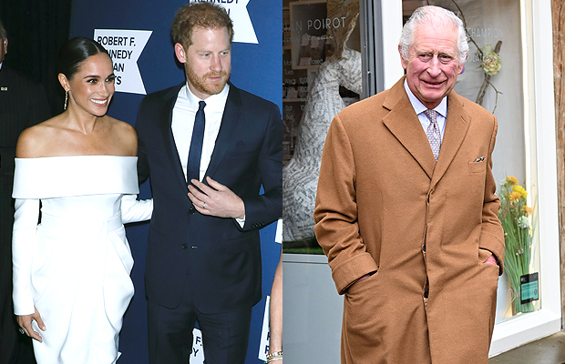 Meghan Markle and Prince Harry and King Charles