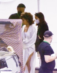 Rome, ITALY  - *EXCLUSIVE*  - Dressed in her long Satin robe, the American actress Lady Gaga is spotted on the set of the new Ridley Scott movie 'House of Gucci'

Lady Gaga is in character and will portray the 'Black Widow' Patrizia Reggiani in the biographical crime film.

Pictured: Lady Gaga

BACKGRID USA 26 APRIL 2021 

BYLINE MUST READ: Cobra Team / BACKGRID

USA: +1 310 798 9111 / usasales@backgrid.com

UK: +44 208 344 2007 / uksales@backgrid.com

*UK Clients - Pictures Containing Children
Please Pixelate Face Prior To Publication*