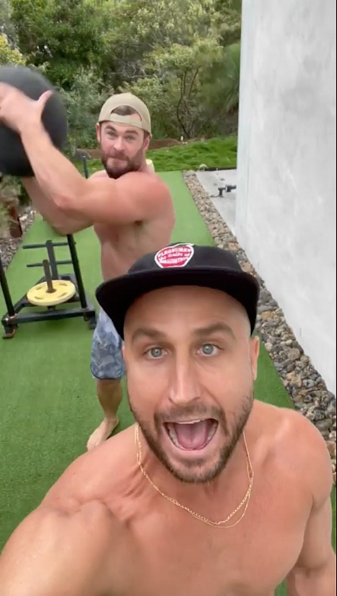 Chris Hemsworth and DJ Fisher