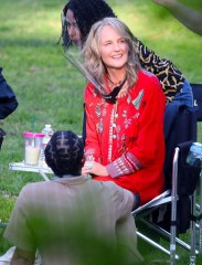 Los Angeles, CA  - *EXCLUSIVE*  Actress Helen Hunt gets into character filming a scene for her show 'Blindspotting' at a park in Los Angeles. The actress was seen filming a scene holding a bunch of helium balloons that get away from her. In between takes, Helen sat with cast members Jasmine Cephas Jones, Candace Nicholas-Lippman and Margo Hall.

Pictured: Helen Hunt

BACKGRID USA 15 FEBRUARY 2022 

USA: +1 310 798 9111 / usasales@backgrid.com

UK: +44 208 344 2007 / uksales@backgrid.com

*UK Clients - Pictures Containing Children
Please Pixelate Face Prior To Publication*