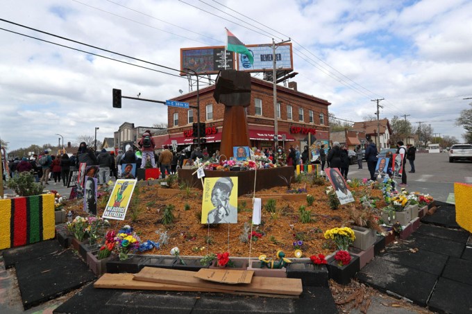 Reaction to the Chauvin verdict at George Floyd Square