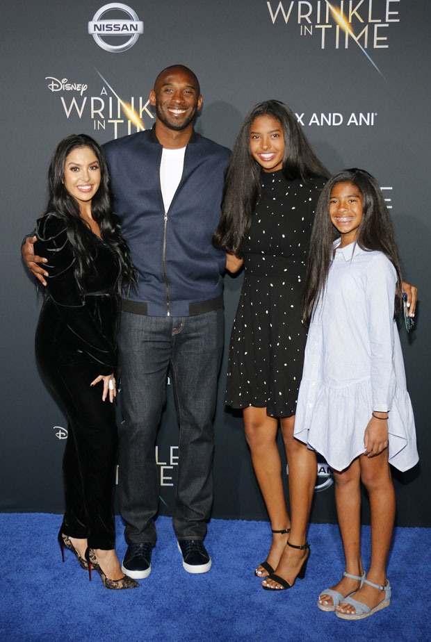 Kobe Bryant, Vanessa Bryant, Gianna Bryant and Natalia Bryant