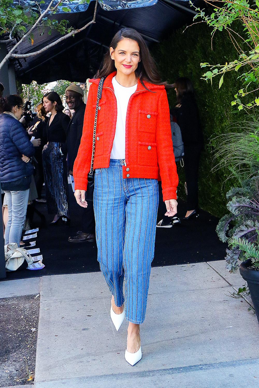 Katie Holmes Attends The Tribeca Chanel Women's Filmmaker Luncheon In New York City.