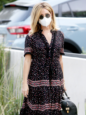 Ashley Tisdale in a flowy maxi dress