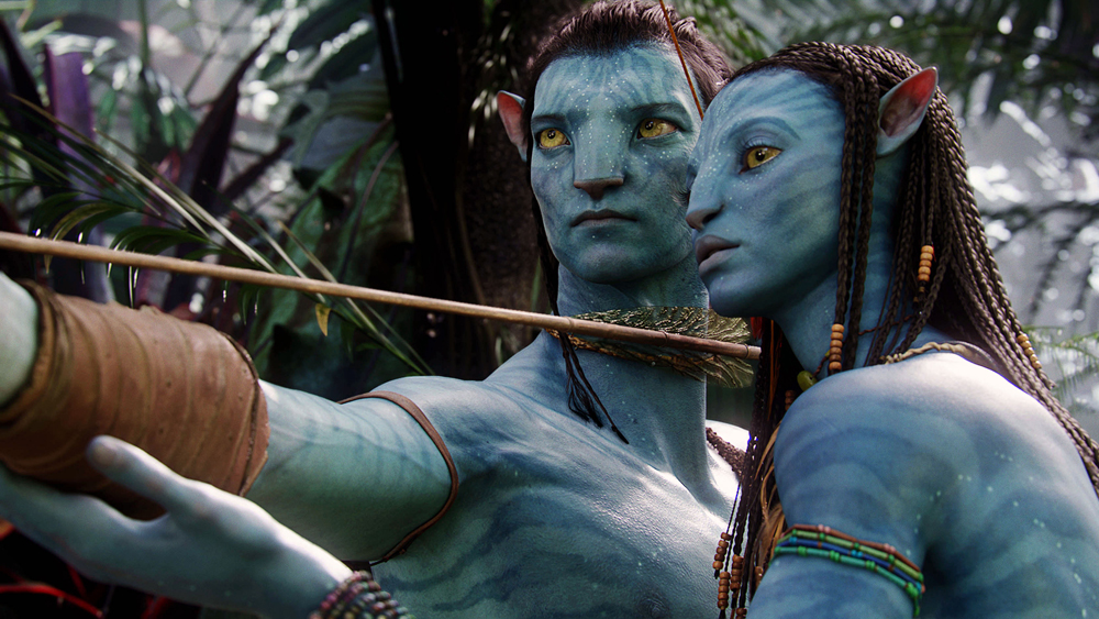 AVATAR, from left: Sam Worthington, Zoe Saldana, 2009, TM & Copyright ©20th Century Fox. All rights reserved/Courtesy Everett Collection