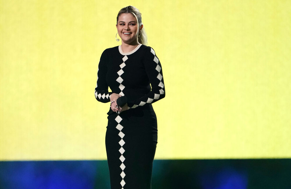 Host Selena Gomez speaks during "Vax Live: The Concert to Reunite the World", at SoFi Stadium in Inglewood, Calif
"Vax Live: The Concert to Reunite the World", Inglewood, United States - 02 May 2021