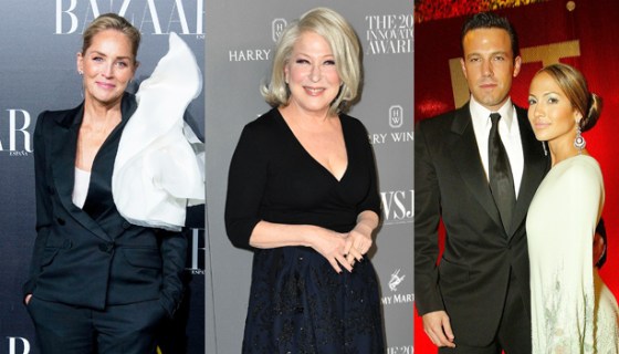 Sharon Stone, Bette Midler, Jennifer Lopez, Ben Affleck